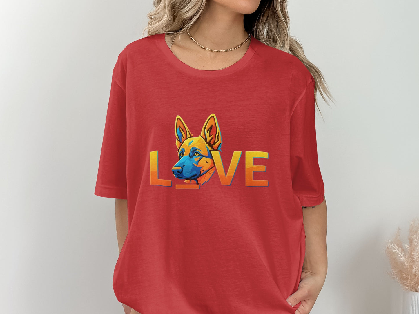 Vibrant Love Dog Graphic Women's T-Shirt product