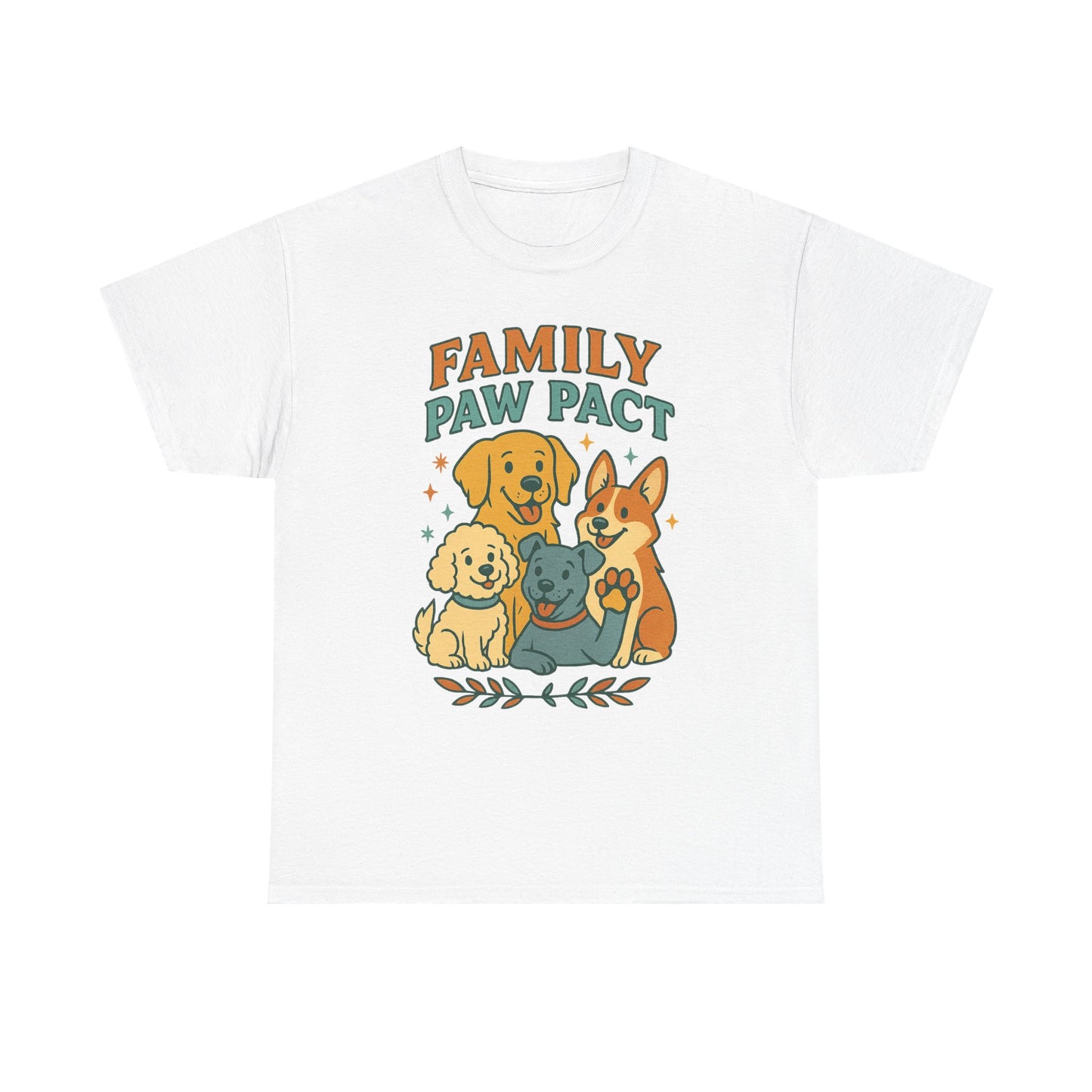 Paw Pact Family Tee: Dog Lovers Shirt, Unisex Cotton Tee, Pet Lover Gift, Animal Family T-Shirt, Adoption Celebration Apparel