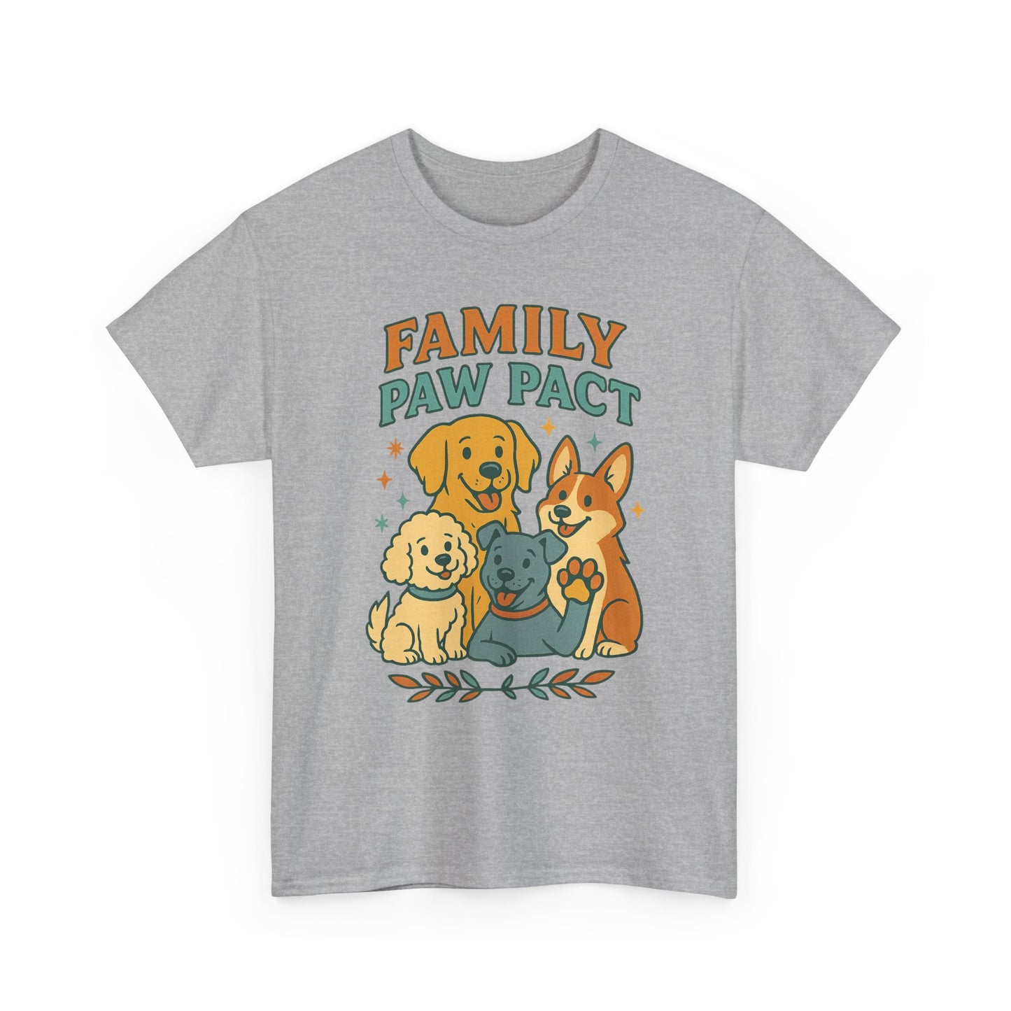 Paw Pact Family Tee: Dog Lovers Shirt, Unisex Cotton Tee, Pet Lover Gift, Animal Family T-Shirt, Adoption Celebration Apparel