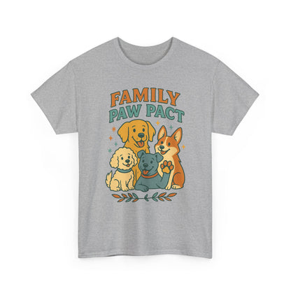 Paw Pact Family Tee: Dog Lovers Shirt, Unisex Cotton Tee, Pet Lover Gift, Animal Family T-Shirt, Adoption Celebration Apparel