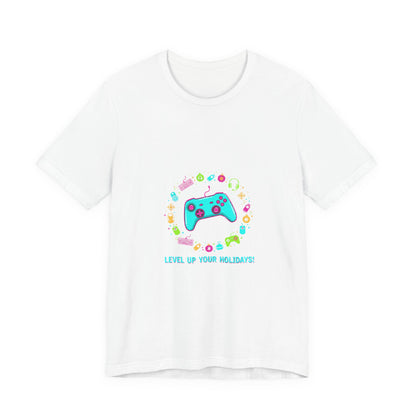 Level Up Your Holidays Tee | Gamer Shirt, Pixel Controller Design