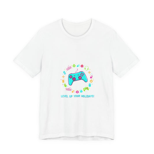 Level Up Your Holidays Tee | Gamer Shirt, Pixel Controller Design