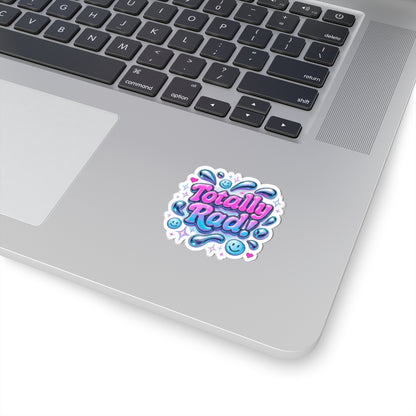Totally Rad Kiss-Cut Stickers - Vibrant Retro Designs for Fun Personalization