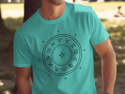 Zodiac Symbol Design Unisex Casual T shirt