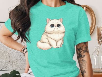 Cute Chubby Cat Graphic Women's T-Shirt