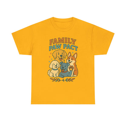Paw Pact Family Tee: Dog Lovers Shirt, Unisex Cotton Tee, Pet Lover Gift, Animal Family T-Shirt, Adoption Celebration Apparel