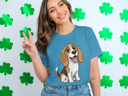 Cute Cartoon Beagle Graphic Tee for Dog Lovers Shirt