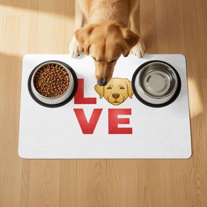 Dog Feeding Mat with Adorable Love Design product type