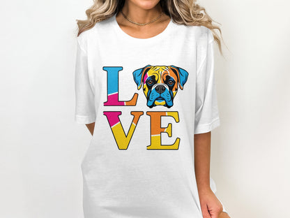 Colorful Bulldog Love Graphic T-Shirt product type