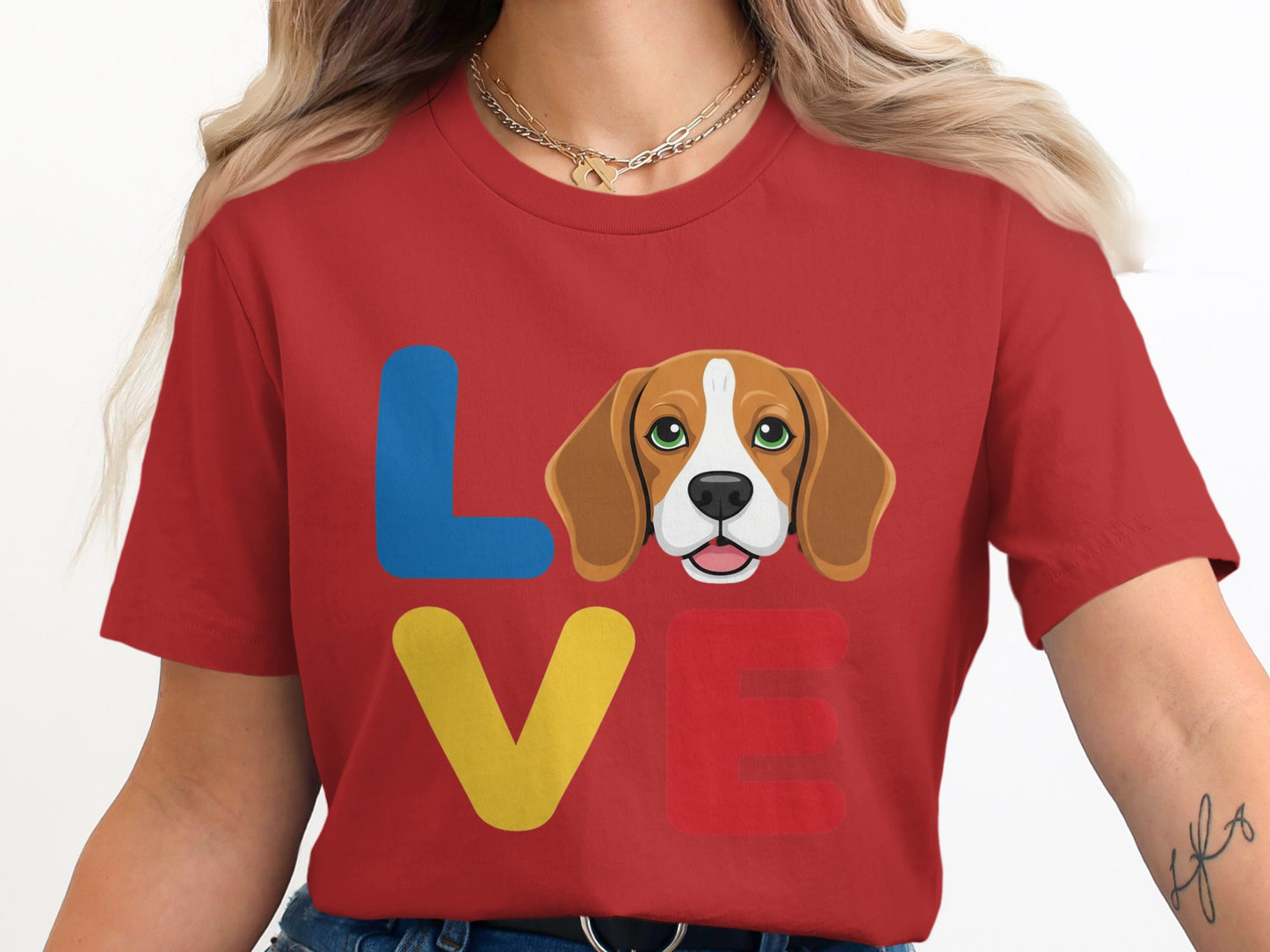 Love Graphic Tee with Beagle Design Shirt product