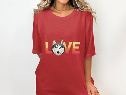 Love Husky Graphic T-Shirt Perfect Casual Wear product