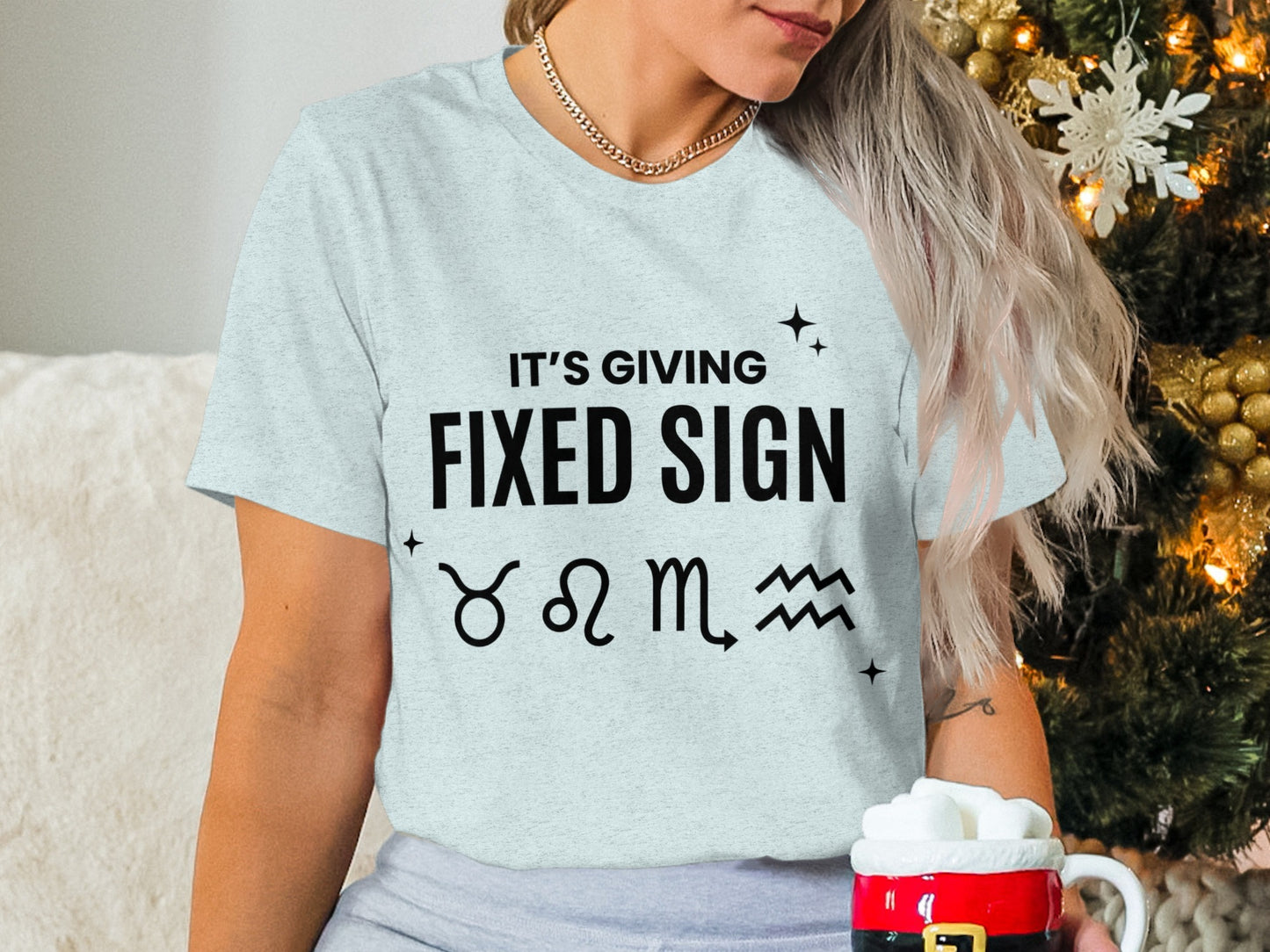 It's Giving Fixed Sign Astrology Shirt Design