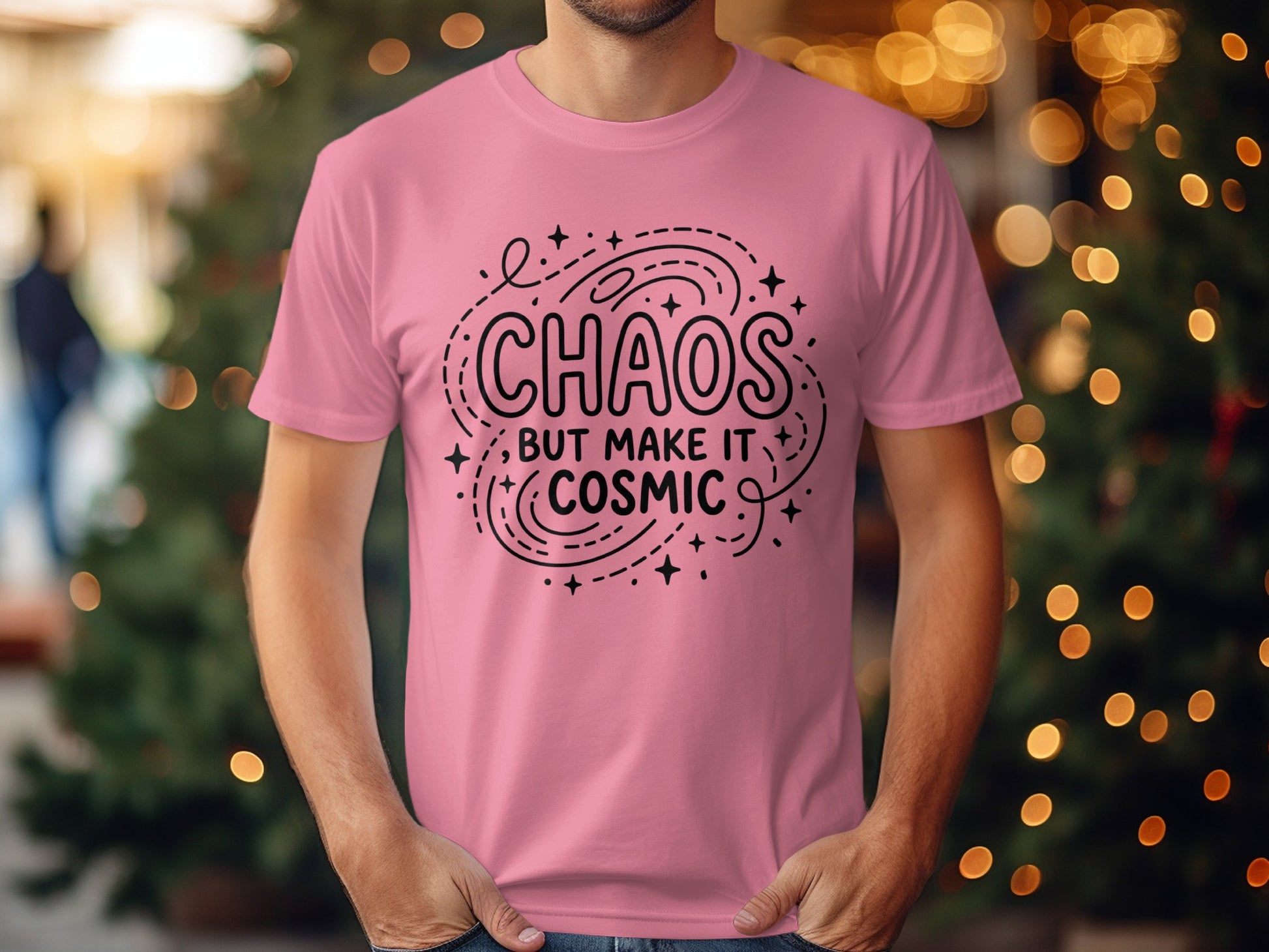 Chaos But Make It Cosmic T-Shirt Ideal for Fun Outings