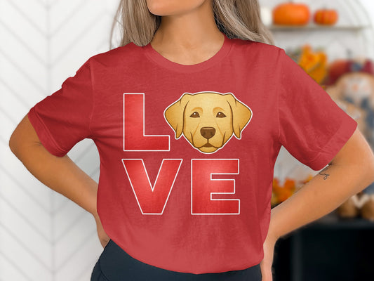 Love Dog Face Graphic Red Women's T-shirt product