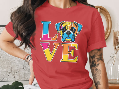 Colorful Love Dog Graphic Design T-shirt product type