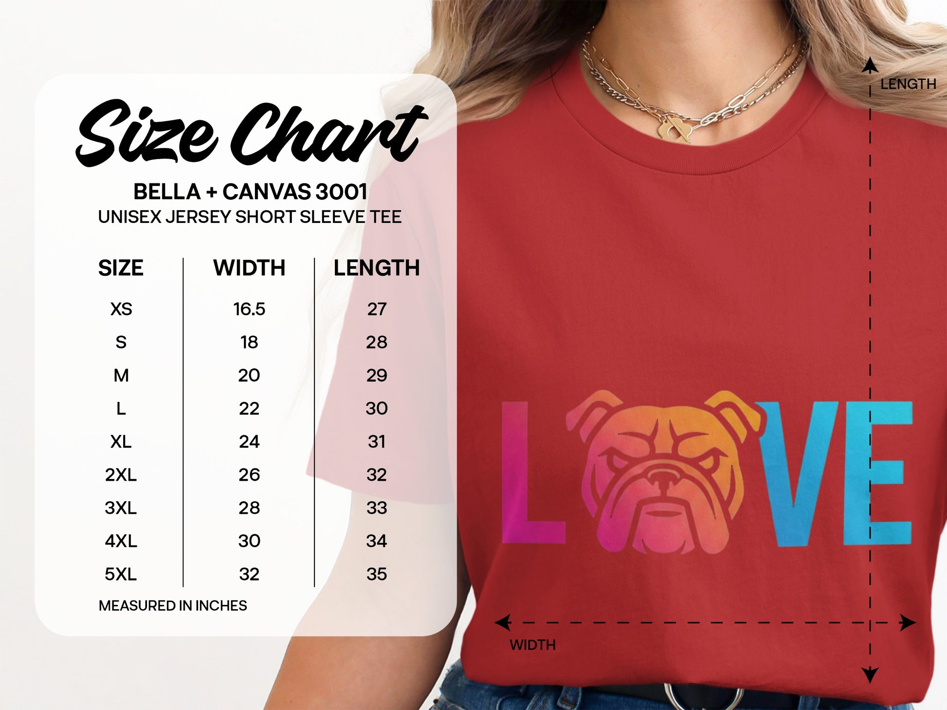 Colorful Love Bulldog Graphic Short Sleeve Tee product