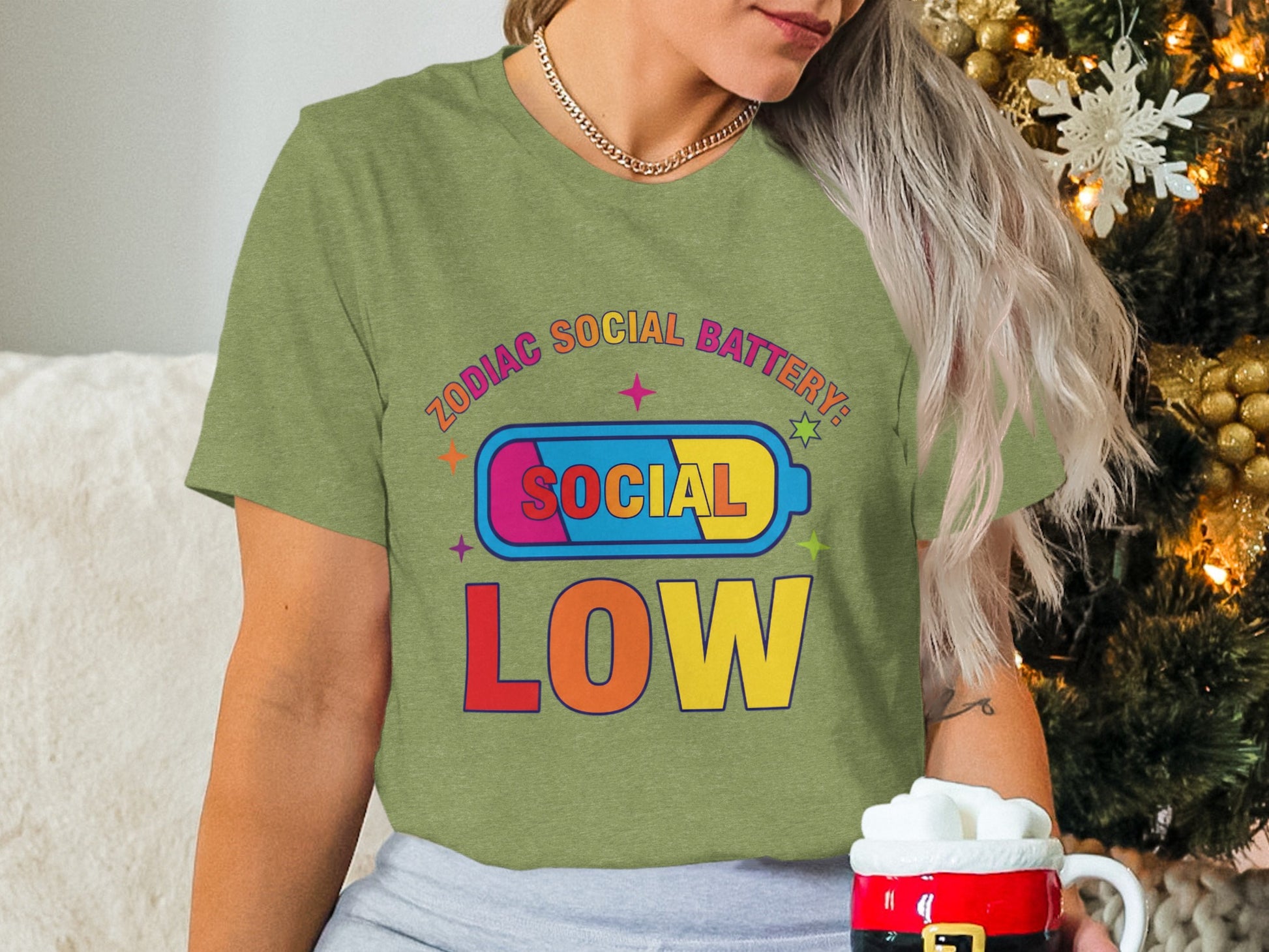 Zodiac Social Battery Low Graphic Tee