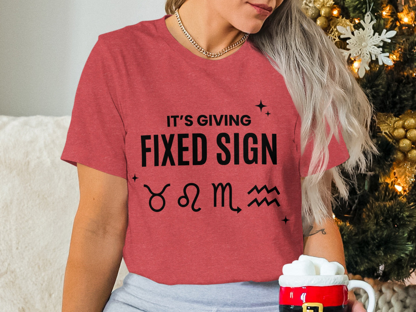 It's Giving Fixed Sign Zodiac Symbols Graphic Tee