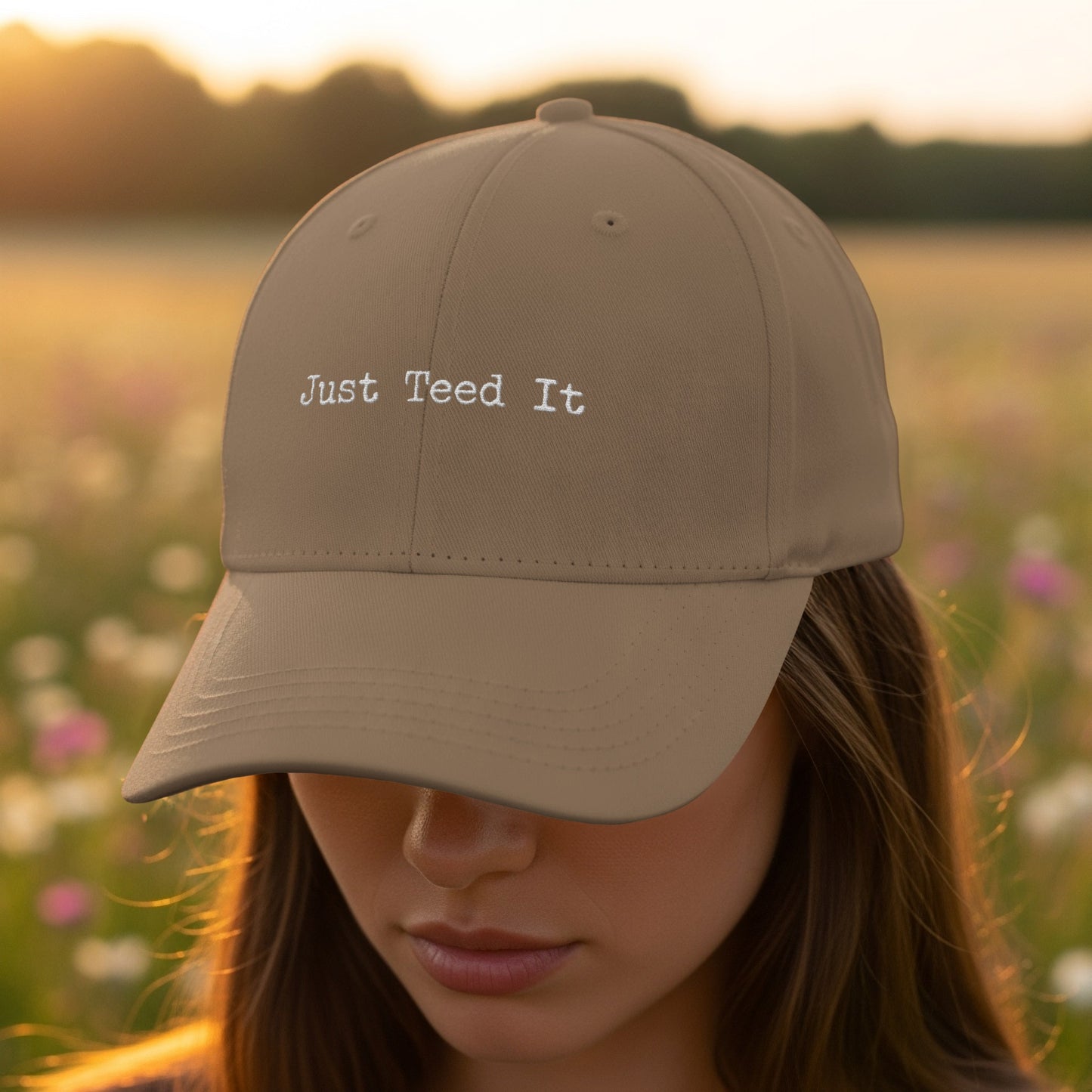 Just Teed It Embroidered Cap for Outdoor Activities
