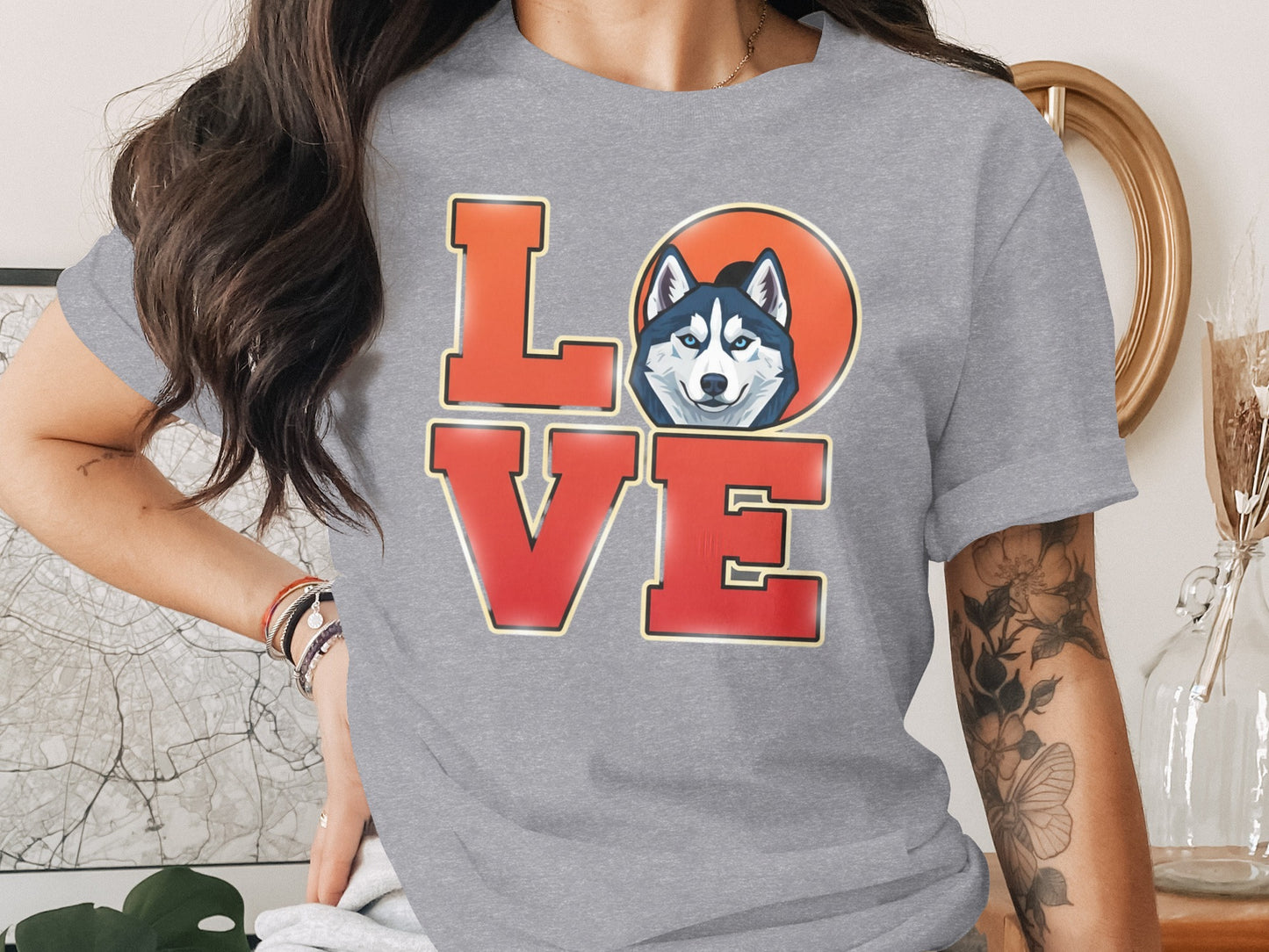 Love Husky Graphic Print Loose Fit Casual Shirt product