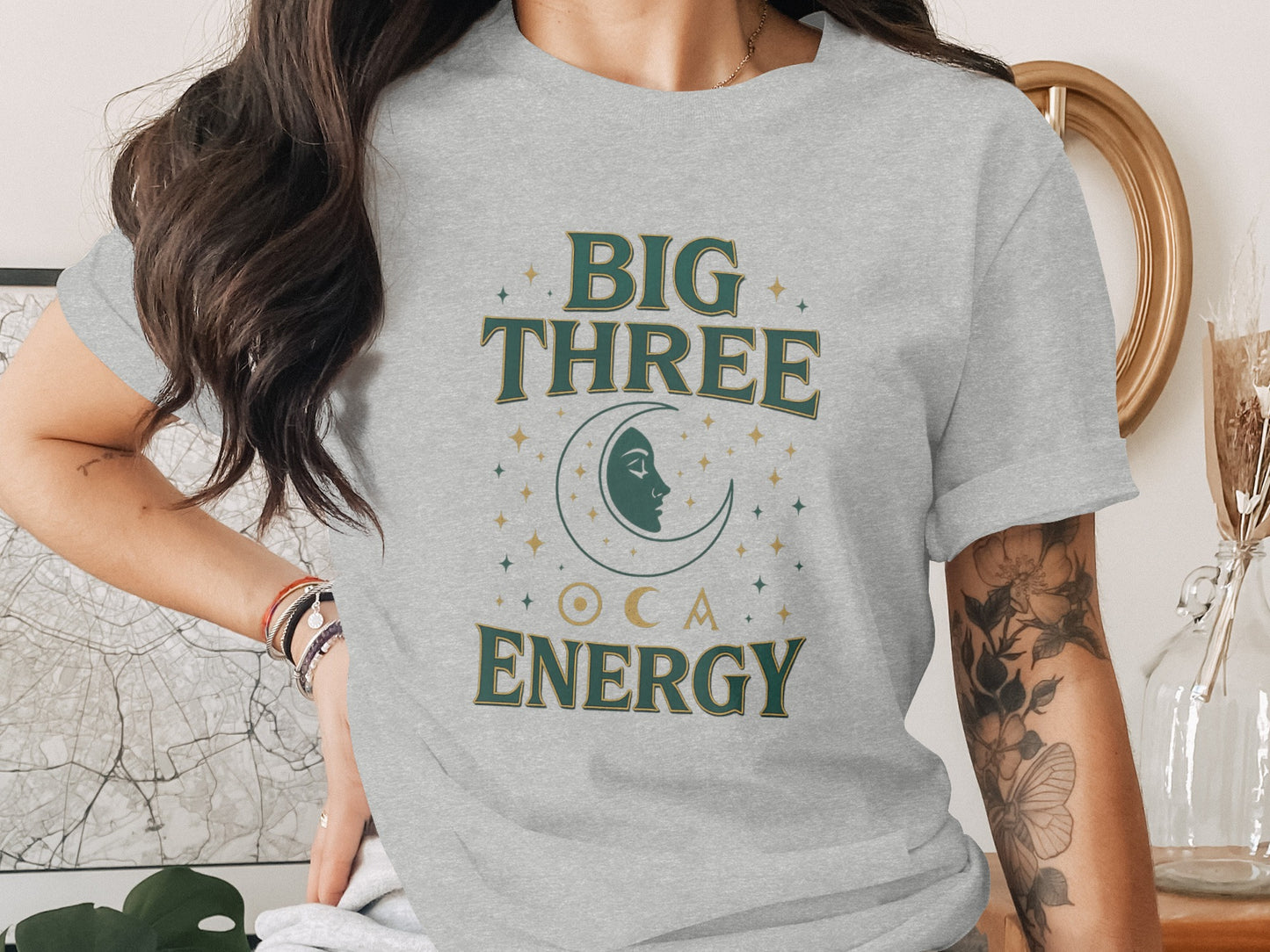 Big Three Energy OCA Moon Graphic T-Shirt product type