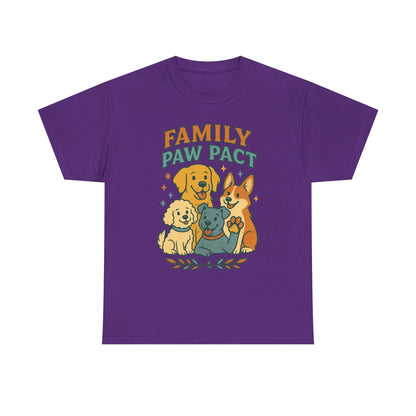 Paw Pact Family Tee: Dog Lovers Shirt, Unisex Cotton Tee, Pet Lover Gift, Animal Family T-Shirt, Adoption Celebration Apparel
