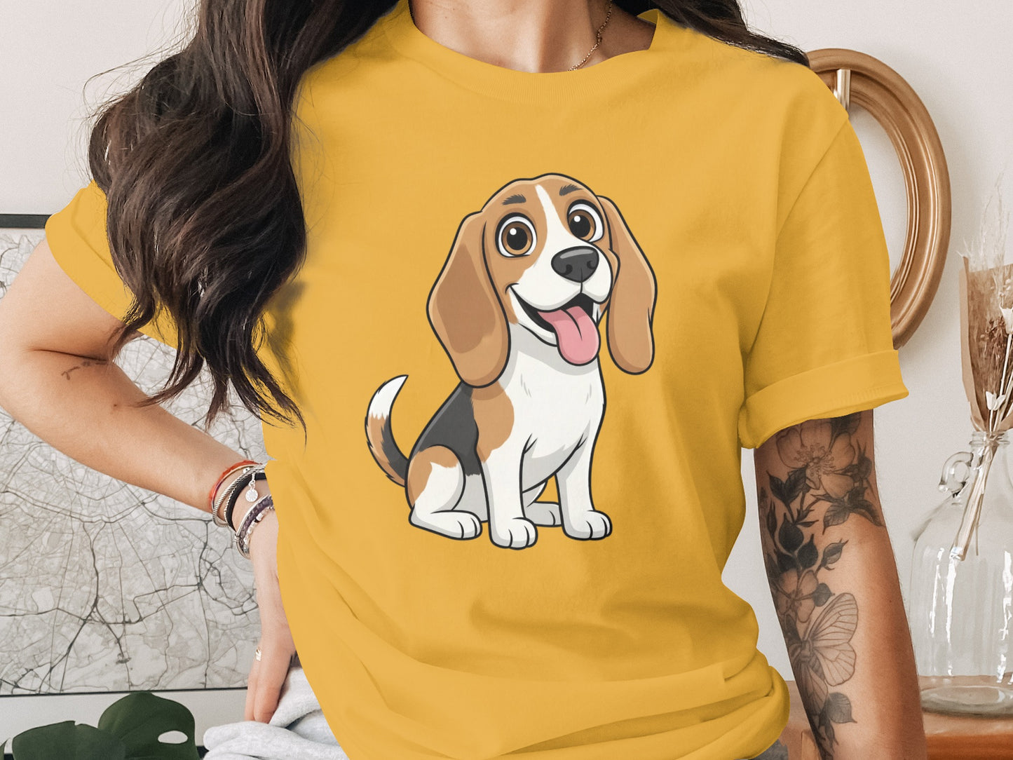 Cute Cartoon Beagle Printed T-shirt Product