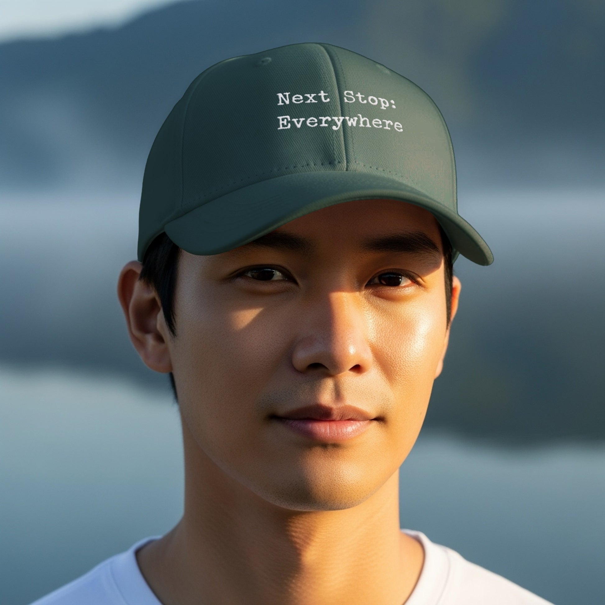 Next Stop Everywhere Embroidered Cap