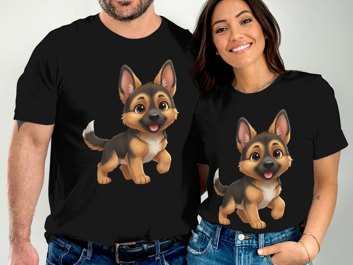 Cute German Shepherd Puppy Graphic Unisex Shirt <<