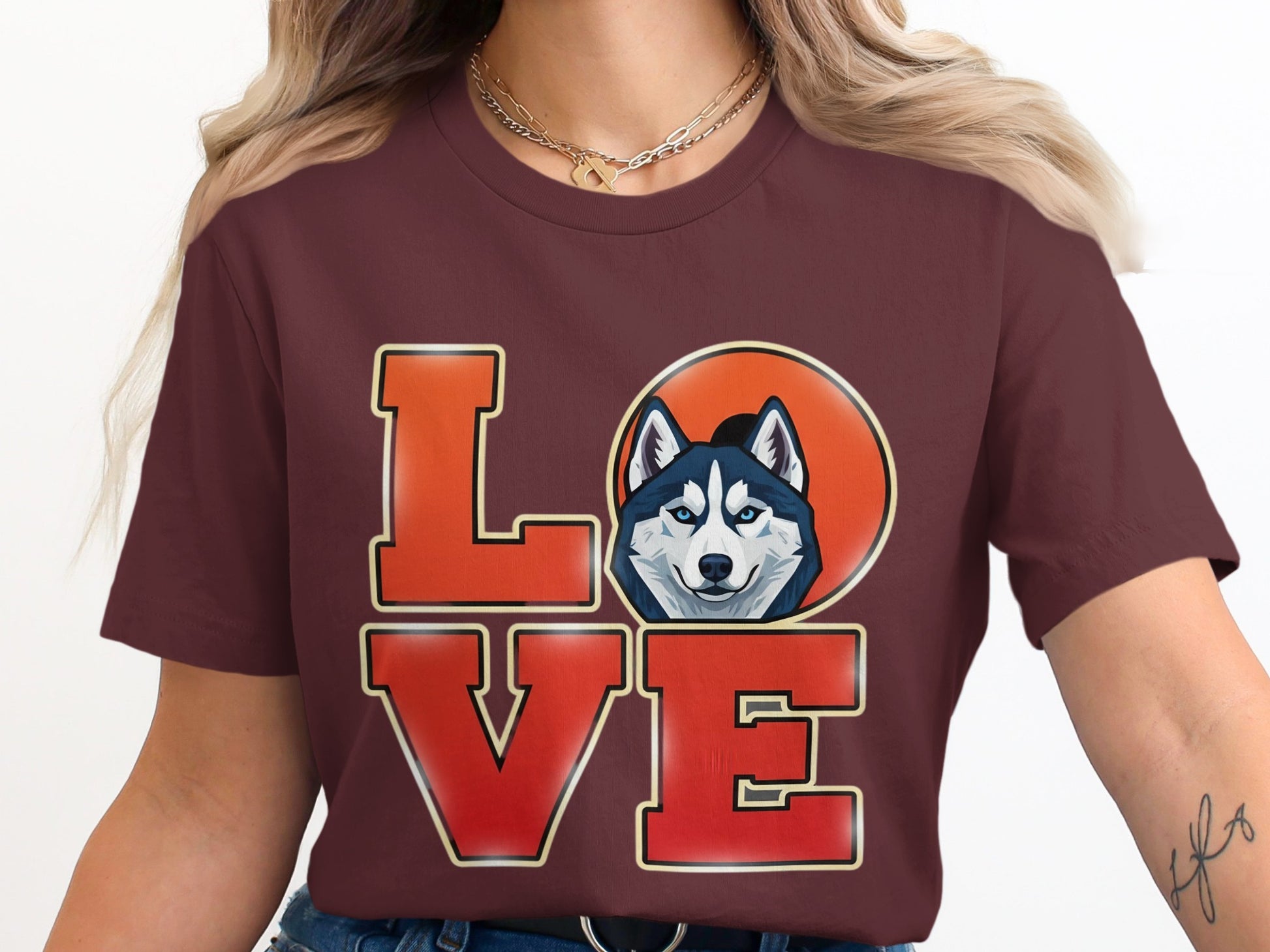 Love Husky Dog Graphic Design Shirt product
