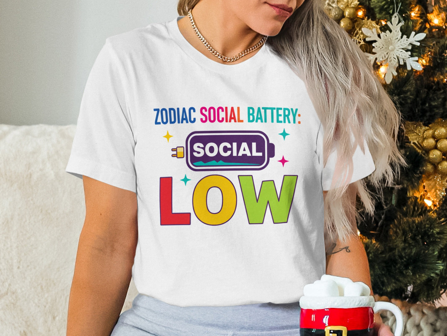 Zodiac Social Battery Social Low T-Shirt