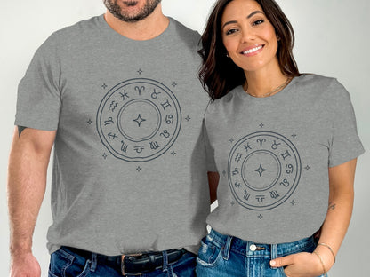 Zodiac Symbol Circle Design Graphic T-Shirt