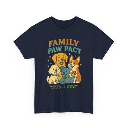 Paw Pact Family Tee: Dog Lovers Shirt, Unisex Cotton Tee, Pet Lover Gift, Animal Family T-Shirt, Adoption Celebration Apparel