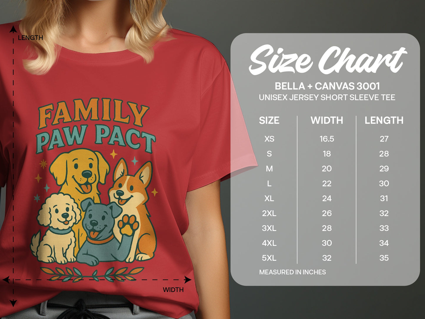 Family Paw Pact Bella Canva 3001 Unisex Tee product