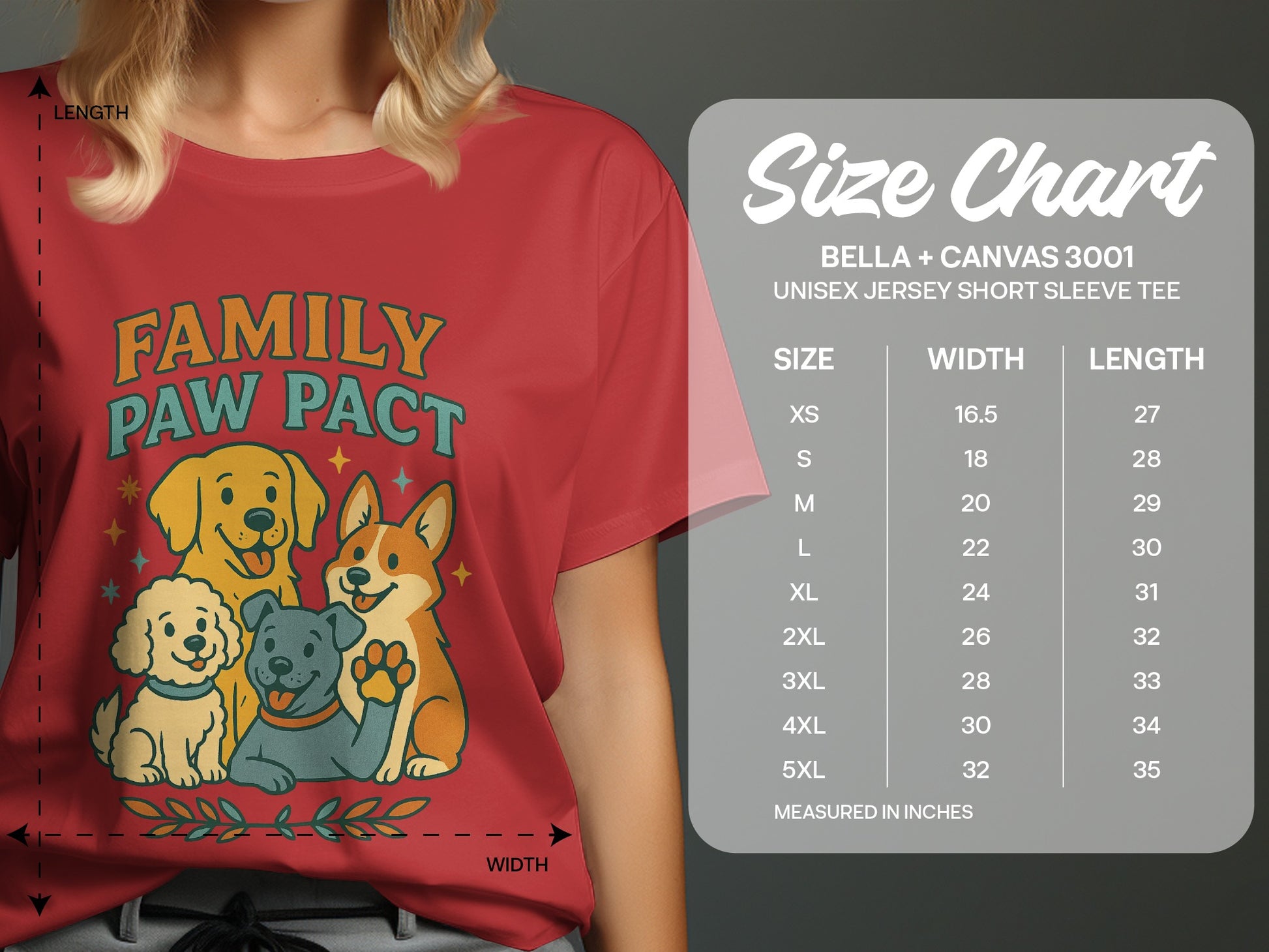 Family Paw Pact Bella Canva 3001 Unisex Tee product
