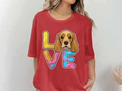 Love Dog Graphic Print Casual Style T-Shirt product type