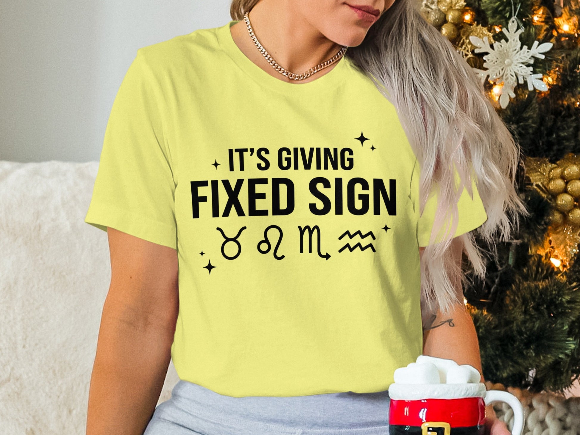 It's Giving Fixed Sign Zodiac T-shirt