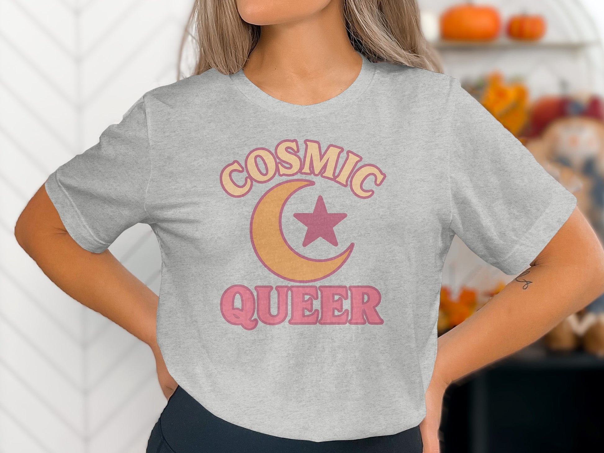 Cosmic Queer Moon and Star Graphic Tee product