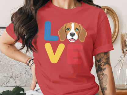 Colorful Love Design Beagle Graphic Tee product