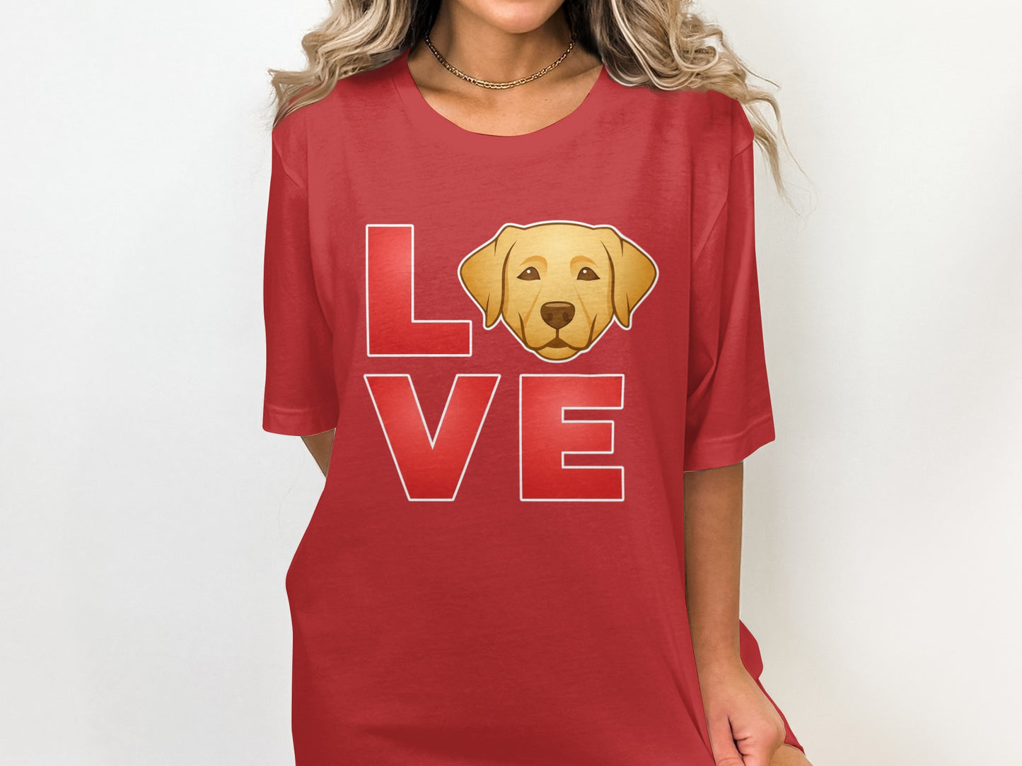 Cute Red Love Puppy Design Graphic T-shirt product
