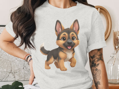 Cute German Shepherd Puppy Graphic T-Shirt
