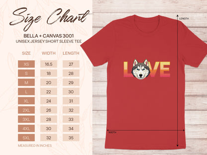 Love Graphic T-Shirt with Husky Image product type