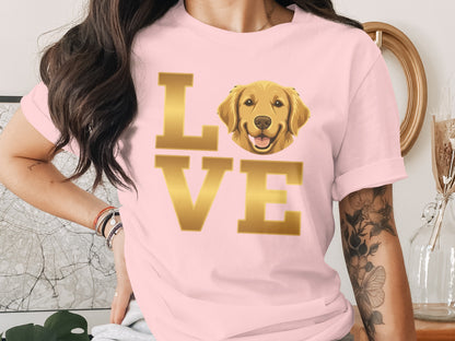 Love Graphic Tee Featuring Dog Face Design product type