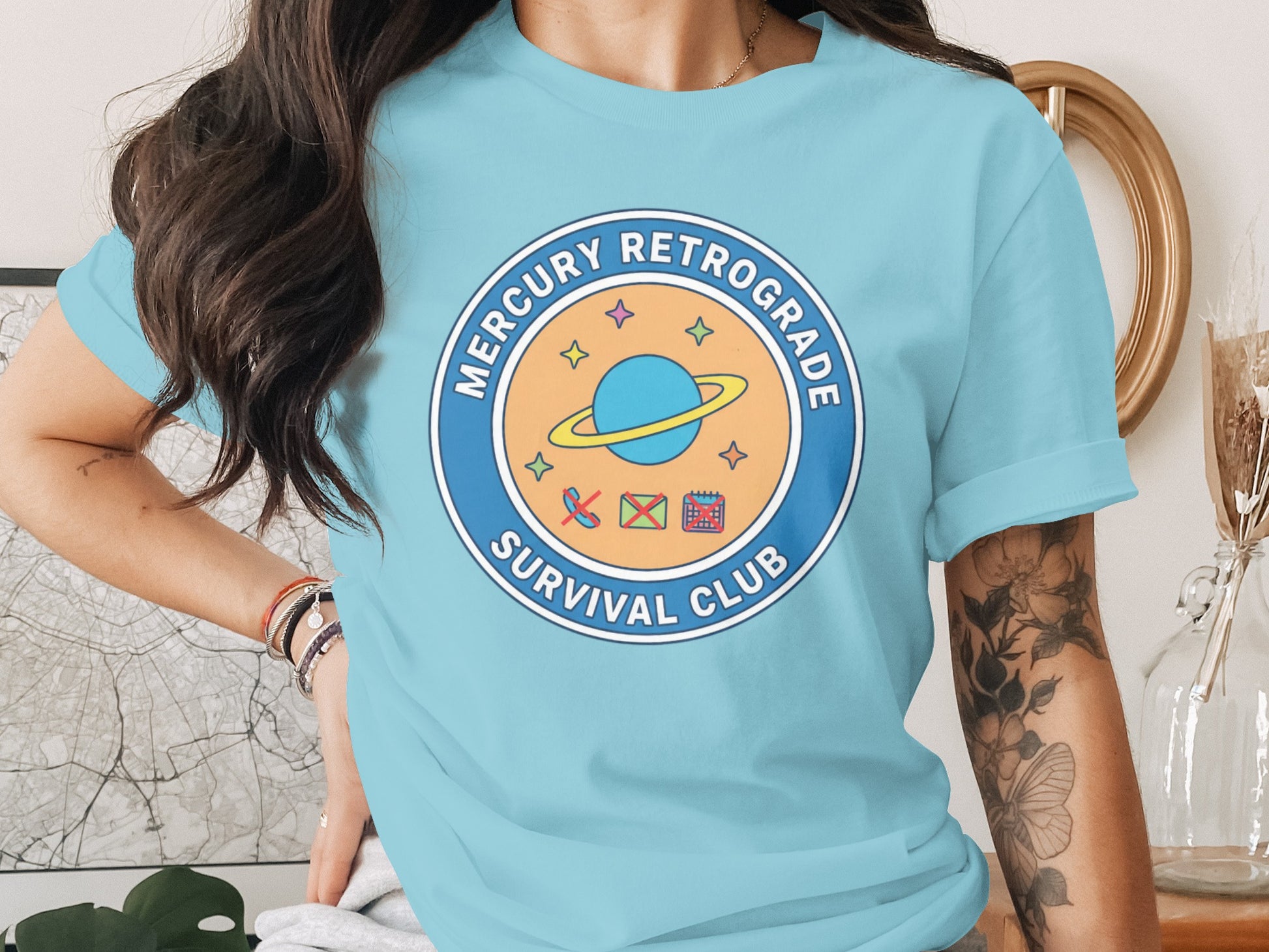 Mercury Retrograde Survival Club Graphic Tee