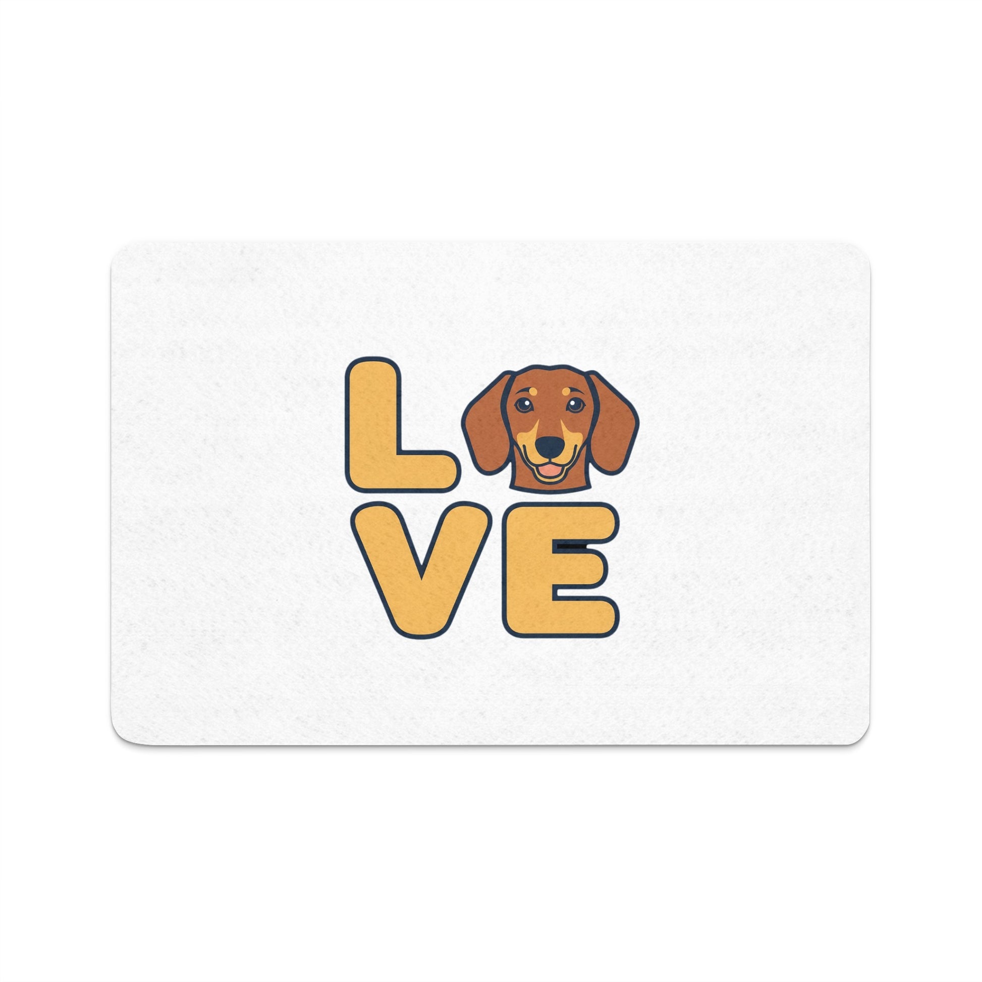 Cute Dog Love Design Printed Doormat product type