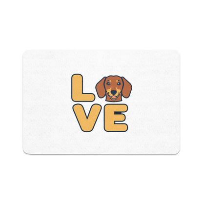 Cute Dog Love Design Printed Doormat product type