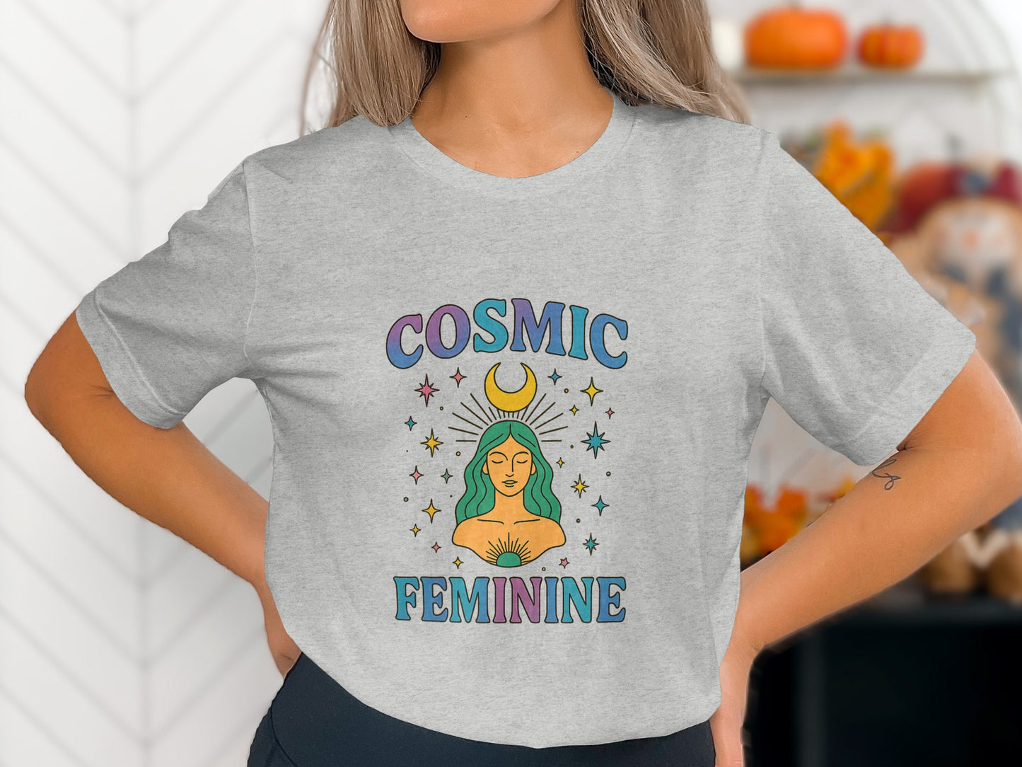 Cosmic Feminine Graphic Tee Shirt product type