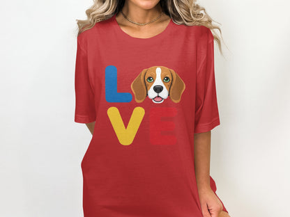 Cute Cartoon Dog Love Graphic Women's T-shirt Product