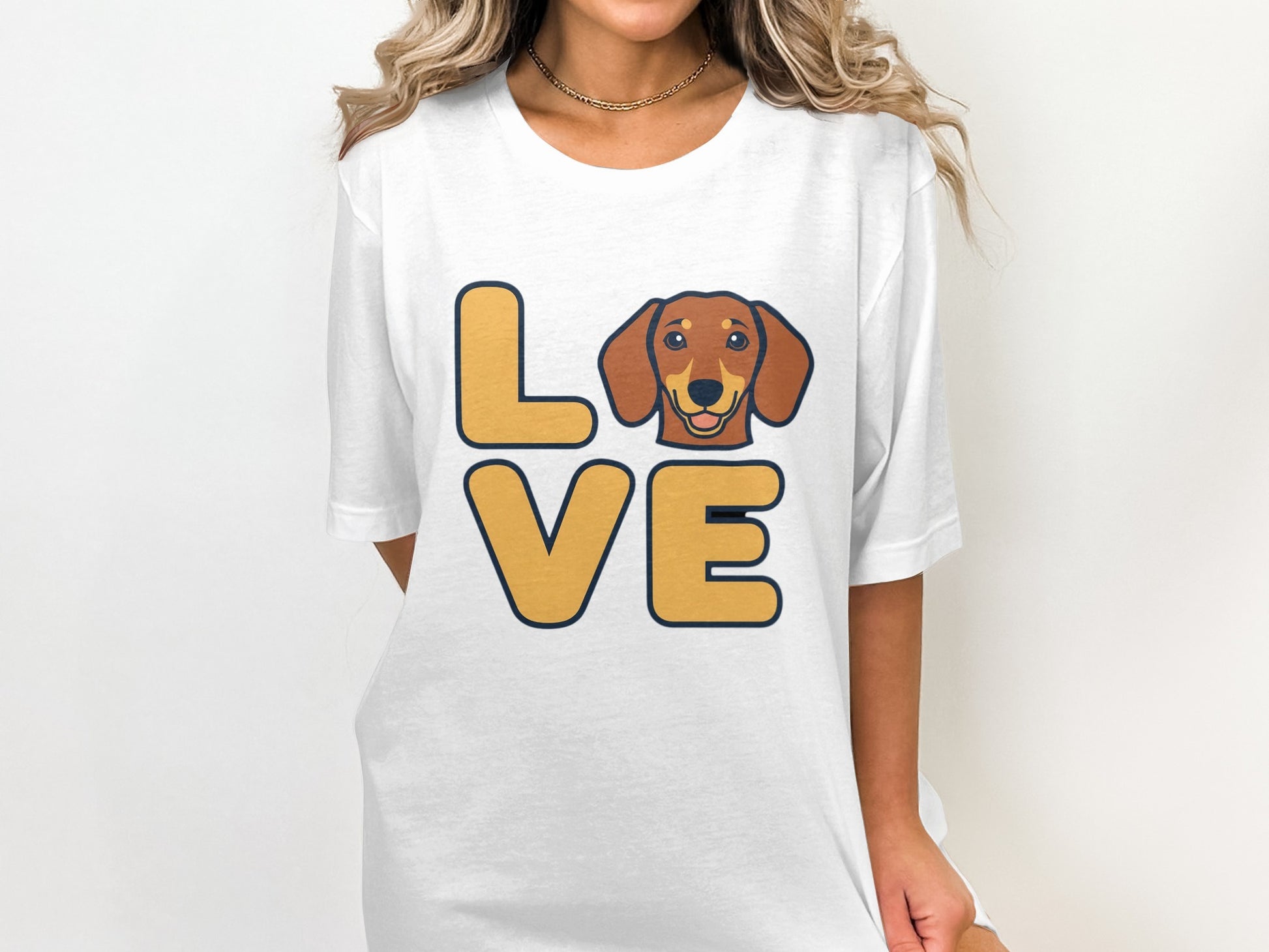Dachshund Love Graphic Print Casual T-shirt product type