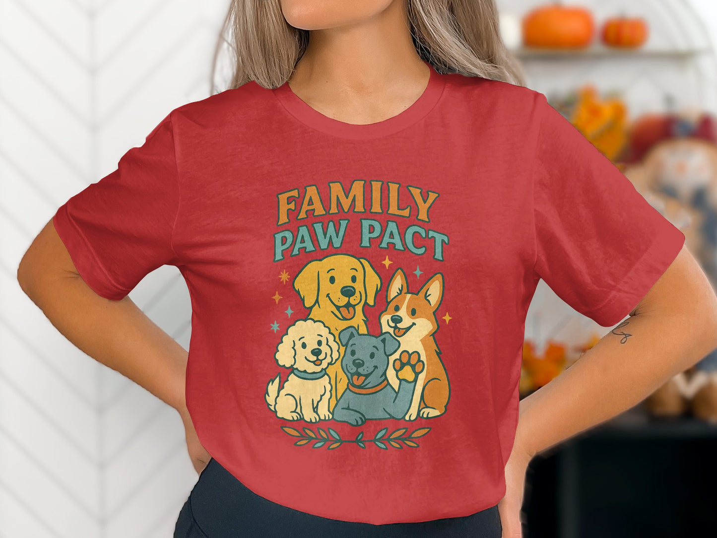 Family Paw Pact Cute Pet Illustrated T-Shirt product